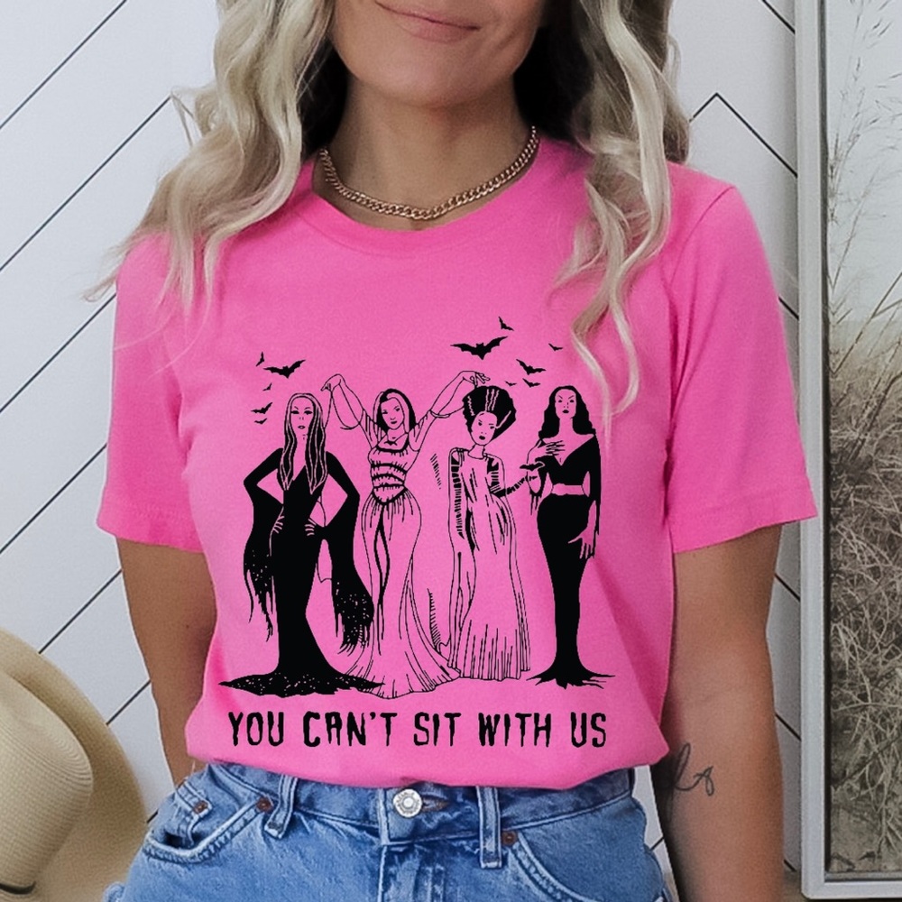 Halloween Custom Tee Spooky Tshirt Lily Munster Morticia Addams Family Vampira